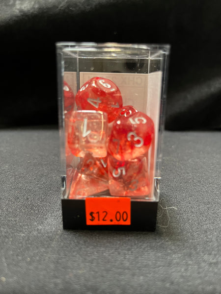 Chessex Nebula Red/Silver Dice