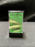 Chessex Gemini Black-Gray/Green Dice