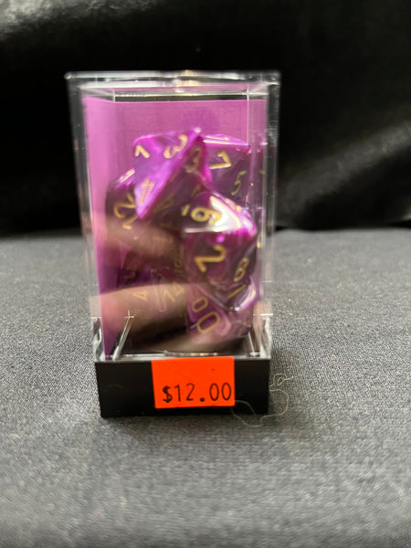 Chessex Vortex Purple/Gold Dice