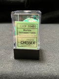 Chessex Mini Marble Oxi-Copper/White Dice