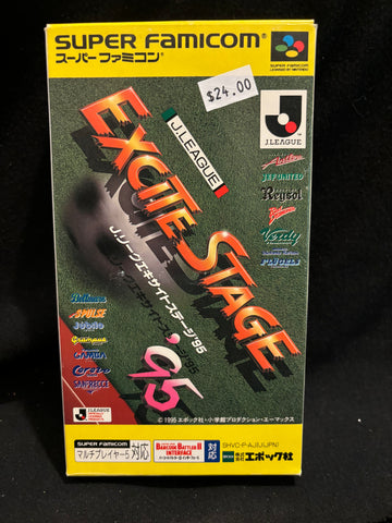 Excite Stage '95 Soccer (In Box) (Nintendo Super Famicom) (Japanese)