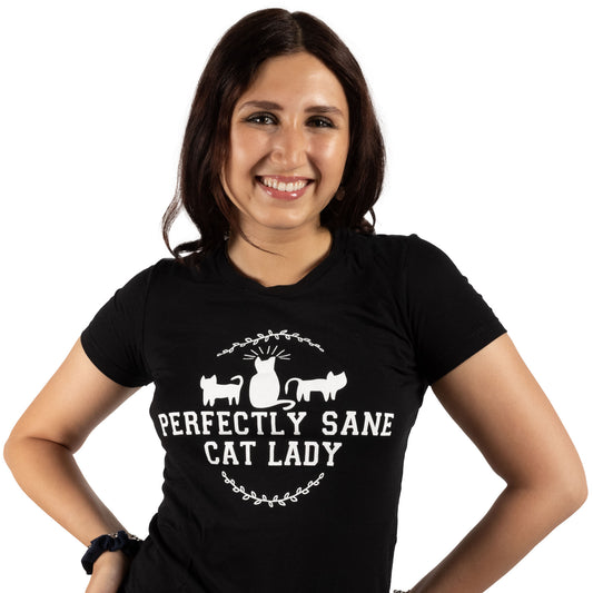 Perfectly Sane Cat Lady T-Shirt (Ladies)