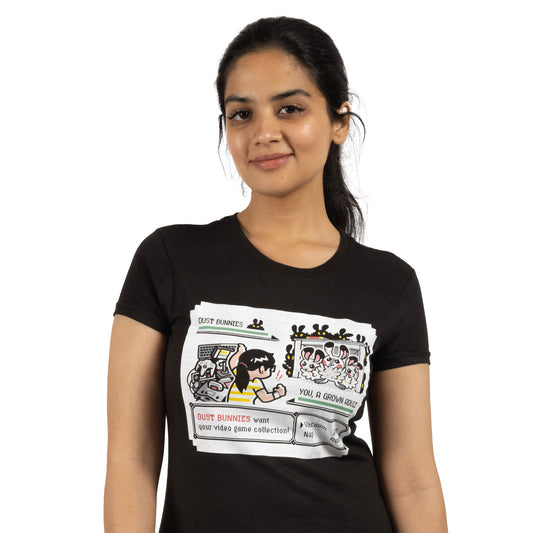 Pokemon vs. Dust Bunnies (Yellow) (Ladies') T-Shirt