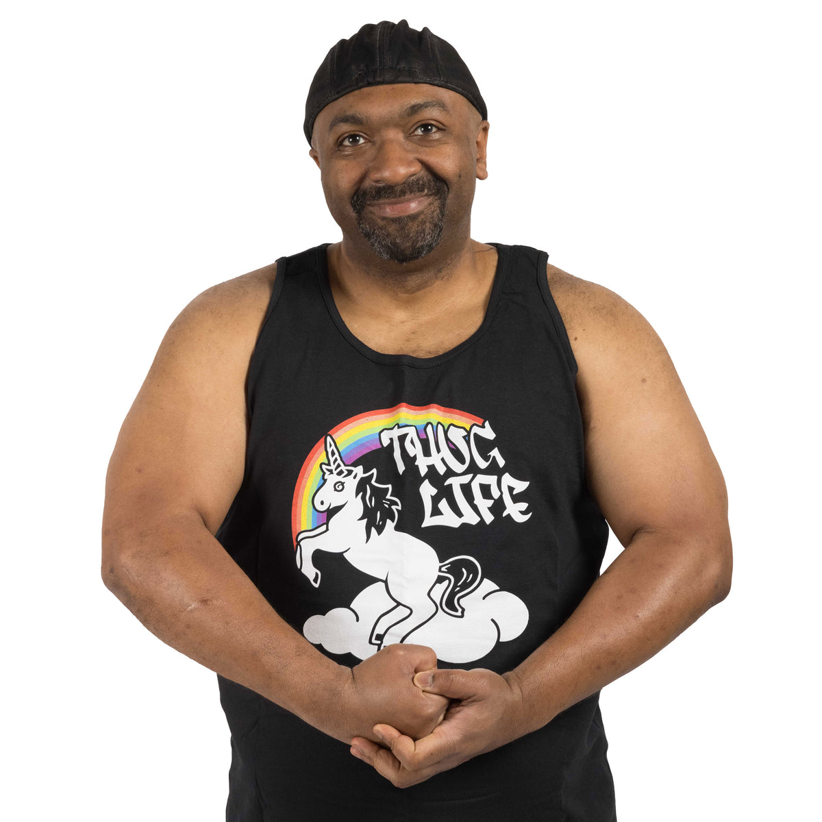 Thug Life Rainbow Unicorn Muscle Tank (Black)