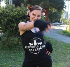 Perfectly Sane Cat Lady Racerback Tank Top