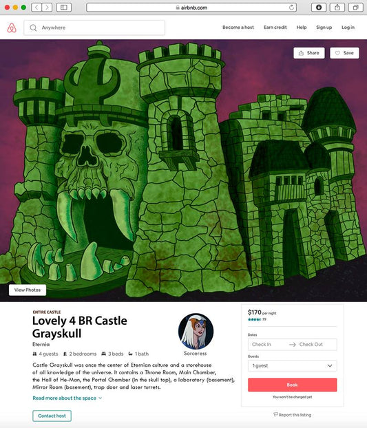 Castle Grayskull Airbnb 11" x 17" Print