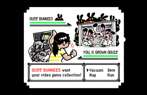Pokemon vs. Dust Bunnies Ladies' (Yellow) (Unisex) T-Shirt