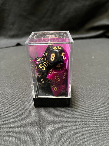 Chessex Gemini Black-Purple/Gold Dice