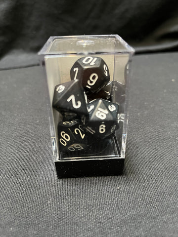 Chessex Opaque Black/White Dice