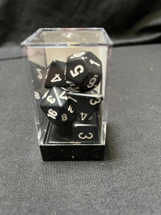 Chessex Opaque Black/White Dice