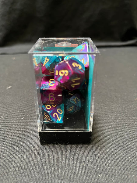 Chessex Gemini Purple-Teal/Gold Dice