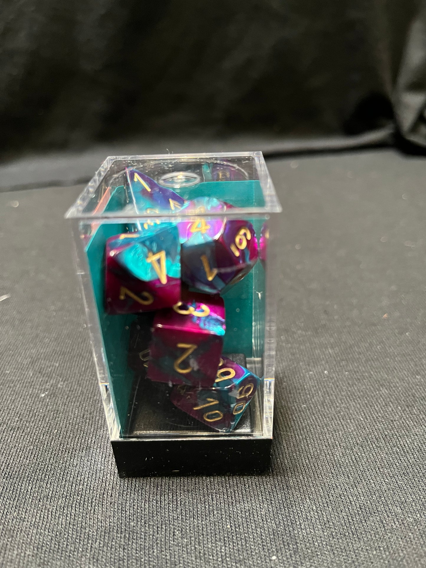 Chessex Gemini Purple-Teal/Gold Dice