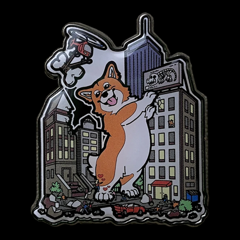 Corgzilla!!! Pin