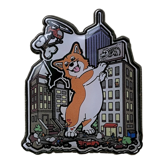 Corgzilla!!! Pin