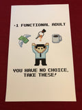 +1 Functional Adult (Male) 11" x 17" Print (White)