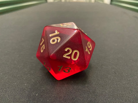 Large D20 Translucent (Red)