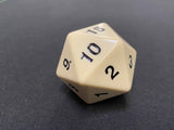 Large Solid D20 Dice (White)