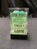 Chessex Borealis Light Green/Gold Dice Kit