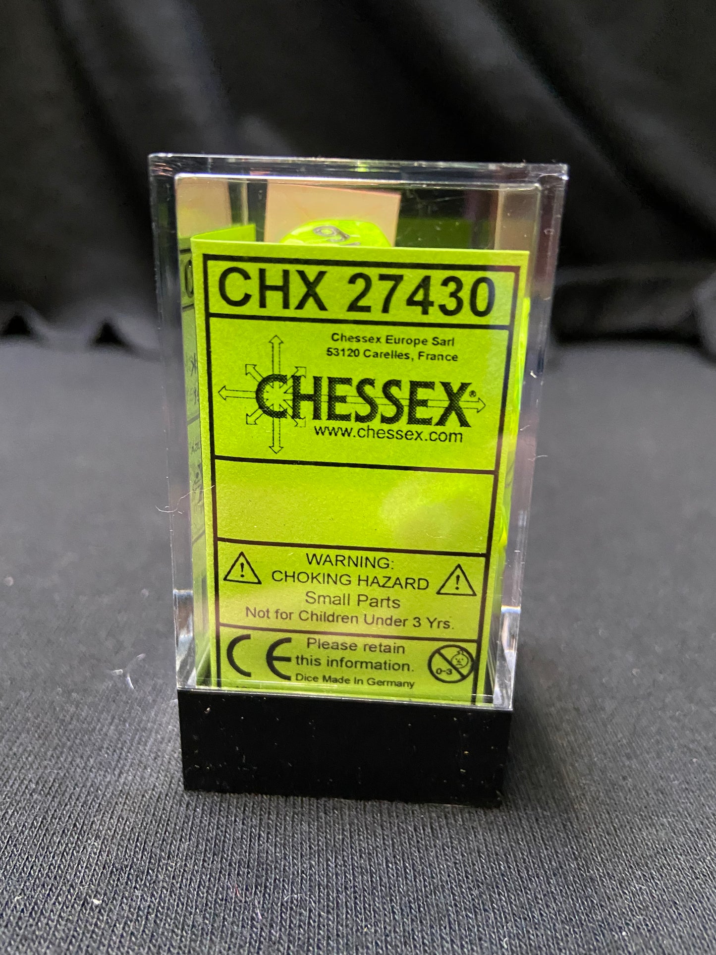 Chessex Vortex Green/Black Dice Kit