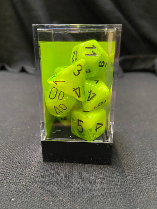 Chessex Vortex Green/Black Dice Kit