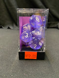 Chessex Borealis Purple/White Dice Kit