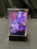 Chessex Borealis Purple/White Dice Kit