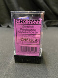 Chessex Borealis Purple/White Dice Kit