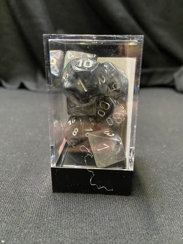 Chessex Borealis Light Smoke/Silver Dice Kit