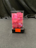 Chessex Borealis Pink/Silver Dice Kit