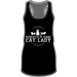 Perfectly Sane Cat Lady Racerback Tank Top